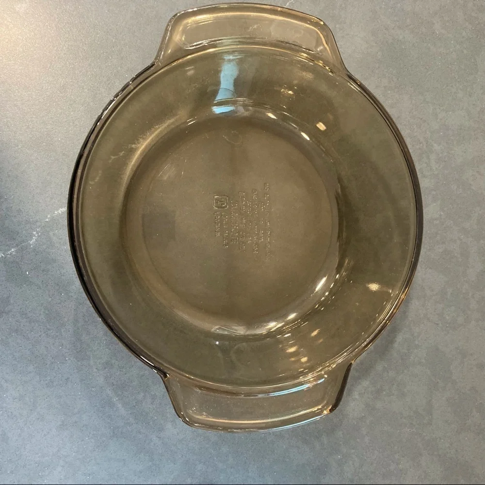 Vintage Anchor Hocking tan glass casserole dish